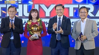 Trần Thị Thuỳ Trang nhận giải Quả bóng Vàng nữ Việt Nam 2024 