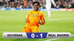 Kết quả Sociedad 0-1 Real Madrid: Lợi thế cho Los Blancos