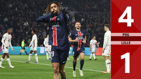 VIDEO bàn thắng PSG vs Lille: 4-1 (Vòng 24 Ligue 1 mùa giải 2024/25)