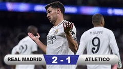 Kết quả Real Madrid 2-1 Atletico: Bản lĩnh nhà Vua