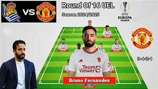 VIDEO đội hình ra sân của MU vs Sociedad tại Europa League