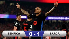 Kết quả Benfica 0-1 Barca: Người hùng Raphinha