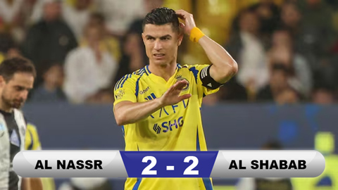 Kết quả Al Nassr 2-2 Al Shabab: Ronaldo không cứu nổi 'báo thủ'