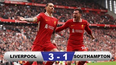 Kết quả Liverpool 3-1 Southampton: The Reds bỏ xa Arsenal 16 điểm