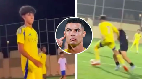 Con trai Cristiano Ronaldo lại gây sốt tại đội trẻ Al Nassr