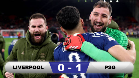 Kết quả Liverpool 0-1 PSG (pen 1-4): Vé tứ kết cho PSG