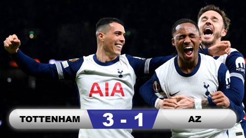 Kết quả Tottenham 3-1 AZ (chung cuộc 3-2): Tottenham vào tứ kết Europa League