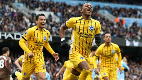 Trực tiếp Man City 1-1 Brighton: Đội khách gỡ hòa chóng vánh