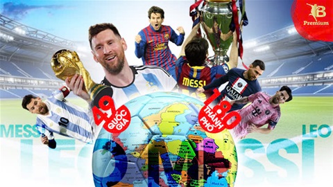 Messi và hành trình chinh phục 180 thành phố bằng bóng đá