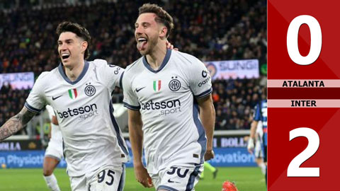 VIDEO bàn thắng Atalanta vs Inter: 0-2 (Vòng 29 Serie A 2024/25)