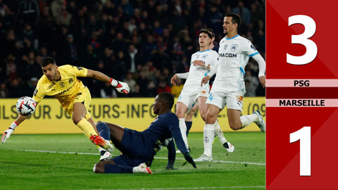 VIDEO bàn thắng PSG vs Marseille: 3-1 (Vòng 26 Ligue 1 mùa giải 2024/25)