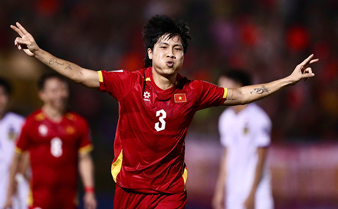 Văn Vĩ ghi 3 bàn chỉ trong 2 trận gần nhất của ĐT Việt Nam - Ảnh: Anh Khoa 