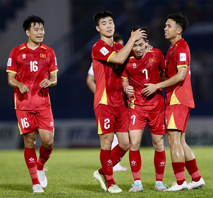 ĐT Việt Nam đã có màn khởi đầu như ý ở vòng loại Asian Cup 2027. Ảnh: Anh Khoa 