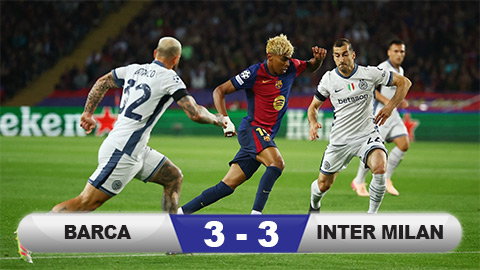 Barca bị Inter Milan cầm chân trong trận cầu toàn siêu phẩm