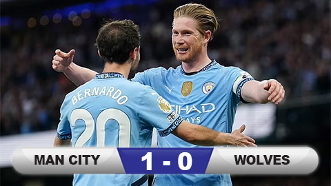 Kết quả Man City 1-0 Wolves: The Citizens trở lại Top 3
