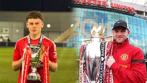 Con trai Rooney ghi bàn quyết định vào lưới U15 Man City và nâng cúp cùng U15 MU
