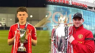 Con trai Rooney ghi bàn quyết định vào lưới U15 Man City và nâng cúp cùng U15 MU