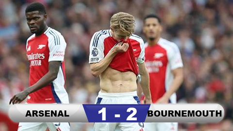 Arsenal thua ngược Bournemouth trước màn tái đấu PSG