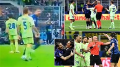 Inigo Martinez may mắn thoát thẻ đỏ sau pha nhổ bọt với Acerbi