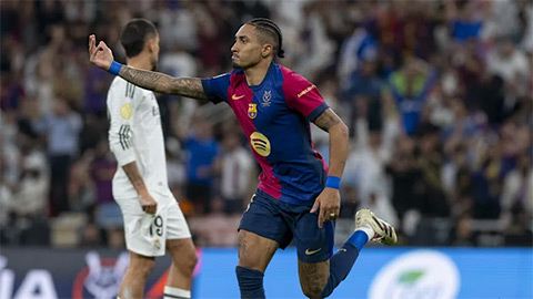 Trực tiếp Barca 4-2 Real Madrid: Raphinha lập cú đúp