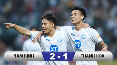 Kết quả Nam Định 2-1 Thanh Hoá: Tiến dần tới ngôi vương