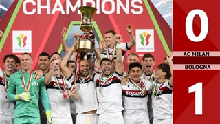 VIDEO bàn thắng AC Milan vs Bologna: 0-1 (Chung kết Coppa Italia 2024/25)