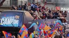 Barca tổ chức diễu hành ăn mừng chiến thắng vào thứ Sáu