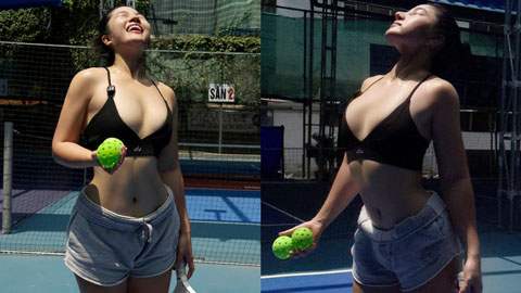 'Gymer đẹp nhất Nam Bộ' khoe thời trang gây tranh cãi trên sân pickleball