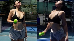 'Gymer đẹp nhất Nam Bộ' khoe thời trang gây tranh cãi trên sân pickleball