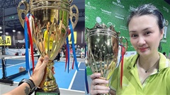 Chị đẹp Kim Huệ liên tục ẵm cúp Pickleball, dân mạng khen 'nhạc nào cũng đỉnh'