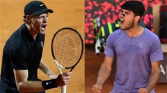 Trực tiếp tennis Jannik Sinner vs Carlos Alcaraz, 22h00 ngày 18/5
