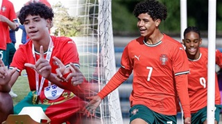VIDEO Cú đúp bàn thắng của con trai Ronaldo để giúp U15 Bồ Đào Nha vô địch