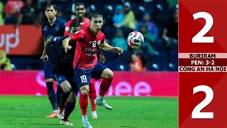 VIDEO bàn thắng Buriram vs Công an Hà Nội: 2-2 (HP: 1-1, pen: 3-2, Chung kết lượt về Cúp C1 ĐNÁ)