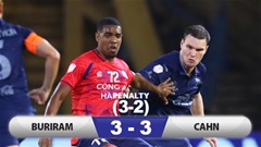Kết quả Buriram United 3-3 CAHN (tổng tỷ số 5-5; Pen: 3-2): Cầm vàng lại để vàng rơi 
