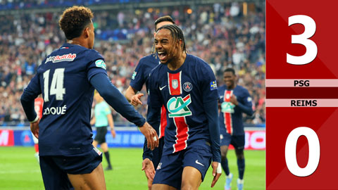 VIDEO bàn thắng PSG vs Reims: 3-0 (Chung kết cúp QG Pháp 2024/25)