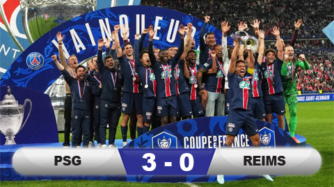 Hủy diệt Reims, PSG lần thứ 16 vô địch cúp quốc gia Pháp