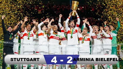 Kết quả Stuttgart 4-2 Arminia Bielefeld: Stuttgart vô địch Cúp Quốc gia Đức 2024/25