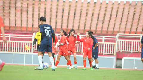U19 nữ Việt Nam thắng 6-2 trong trận giao hữu đầu tiên chuẩn bị giải Đông Nam Á 2025