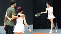 Mỹ nhân thân mật với 'Tây Balo' trên sân Pickleball là ai?
