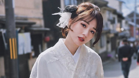 Hot girl Hà Kim - runner quyến rũ đang khoe sắc ở xứ sở hoa anh đào