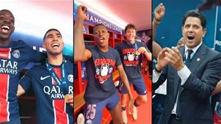 Dàn sao PSG quẩy hết cỡ trong phòng thay đồ sau khi đăng quang