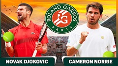 Nhận định tennis Novak Djokovic vs Cameron Norrie, 19h00 ngày 2/6: Nole thăng hoa
