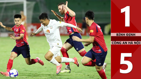 VIDEO bàn thắng Bình Định vs Công an Hà Nội: 1-5 (Vòng 20 V.League 2024/25)