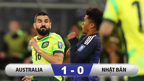 Kết quả Australia 1-0 Nhật Bản: Australia 99% dự World Cup 2026 khi thắng Nhật Bản