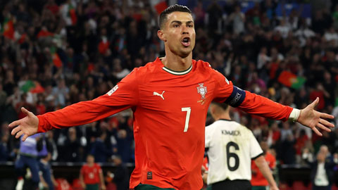Cristiano Ronaldo lập thêm kỷ lục ghi bàn khi Bồ Đào Nha vào chung kết Nations League