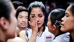'Máy ghi điểm' bóng chuyền nữ Thái Lan bật khóc nức nở sau chuỗi thua ở Volleyball Nations League