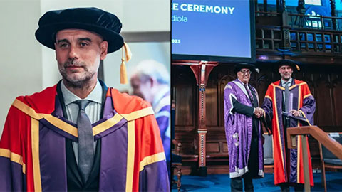 Guardiola nhận bằng tiến sĩ danh dự