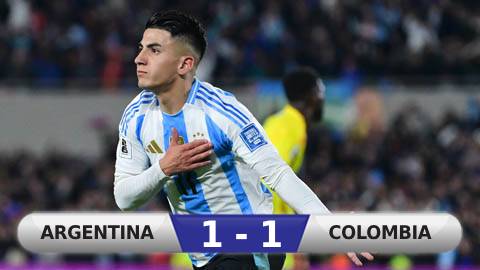 Kết quả Argentina 1-1 Colombia: Trận hòa đáng tiếc