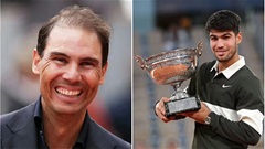 Rafael Nadal gửi thông điệp 15 từ chúc mừng Carlos Alcaraz