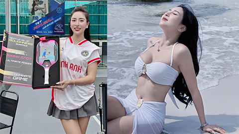 Hot girl Gãy TV khoe sắc trên sân Pickleball, dân mạng khen đẹp đến nao lòng